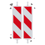 BASt traffic panel NOX | with RFID Tag | hatched | on both sides indicating right